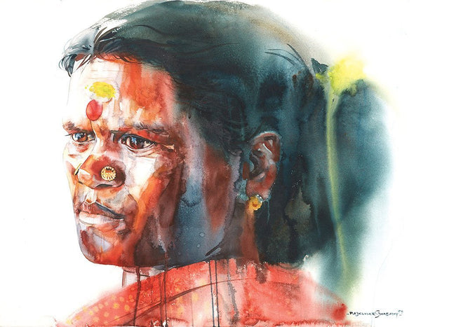 Portrait Series 114|R. Rajkumar Sthabathy- Water Color on Paper, 2004, 22 x 30 inches