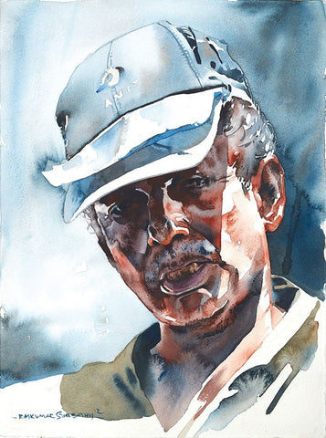 Portrait Series 118|R. Rajkumar Sthabathy- Water Color on Paper, 2012, 15 x 11.5 inches