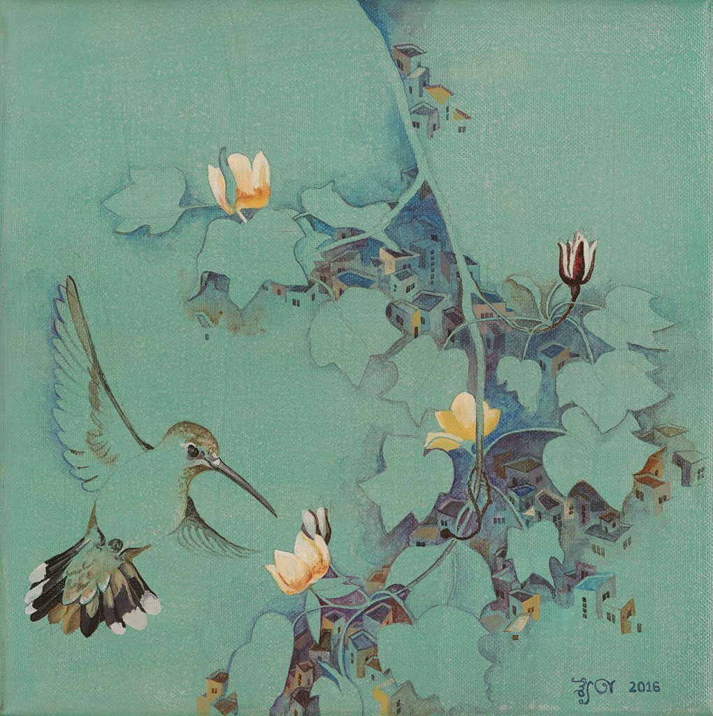 Untitled 15|Sweta Chandra- Acrylic on Canvas, 12 x 12 inches