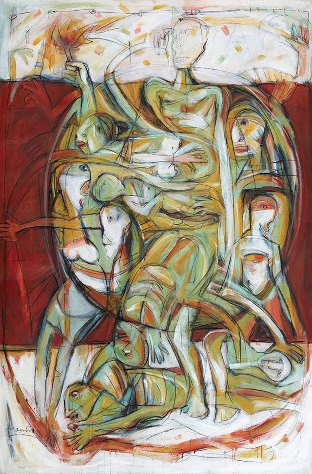 Untitled 31|Tapati Sarkar- Acrylic on Canvas, 2009, 72 x 48 inches